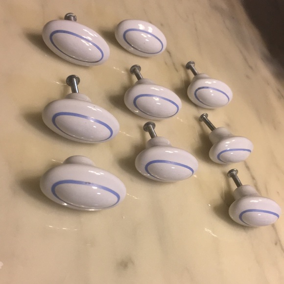 Set of 9 Vintage Marble cabinet knobs Firm Price! - Picture 11 of 12